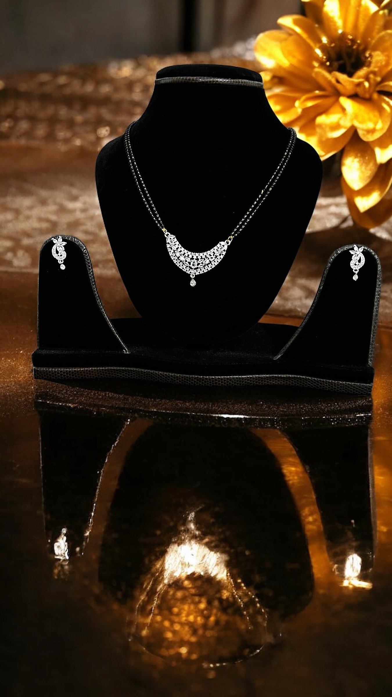 Shringar Beautiful Mangalsutras MS01 , High finishing , perfect for gifting,look like real diamond mangalsutra