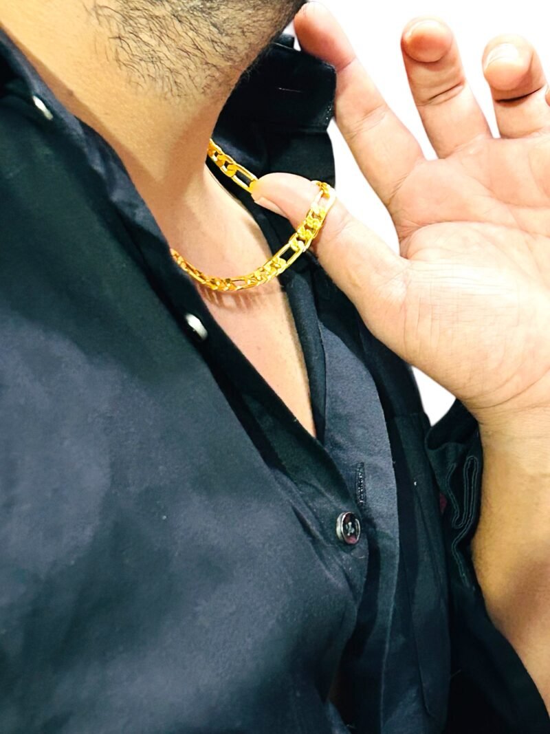 Figaro 24k Gold plated chain
