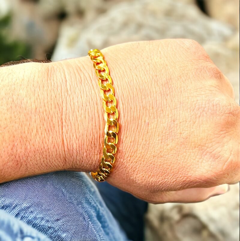 Cuban bracelet 24k gold plated