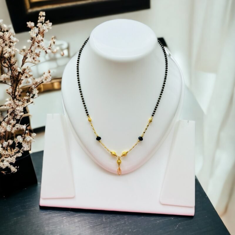 Three Cutting balls Gold tone Mangalsutra by SFJ